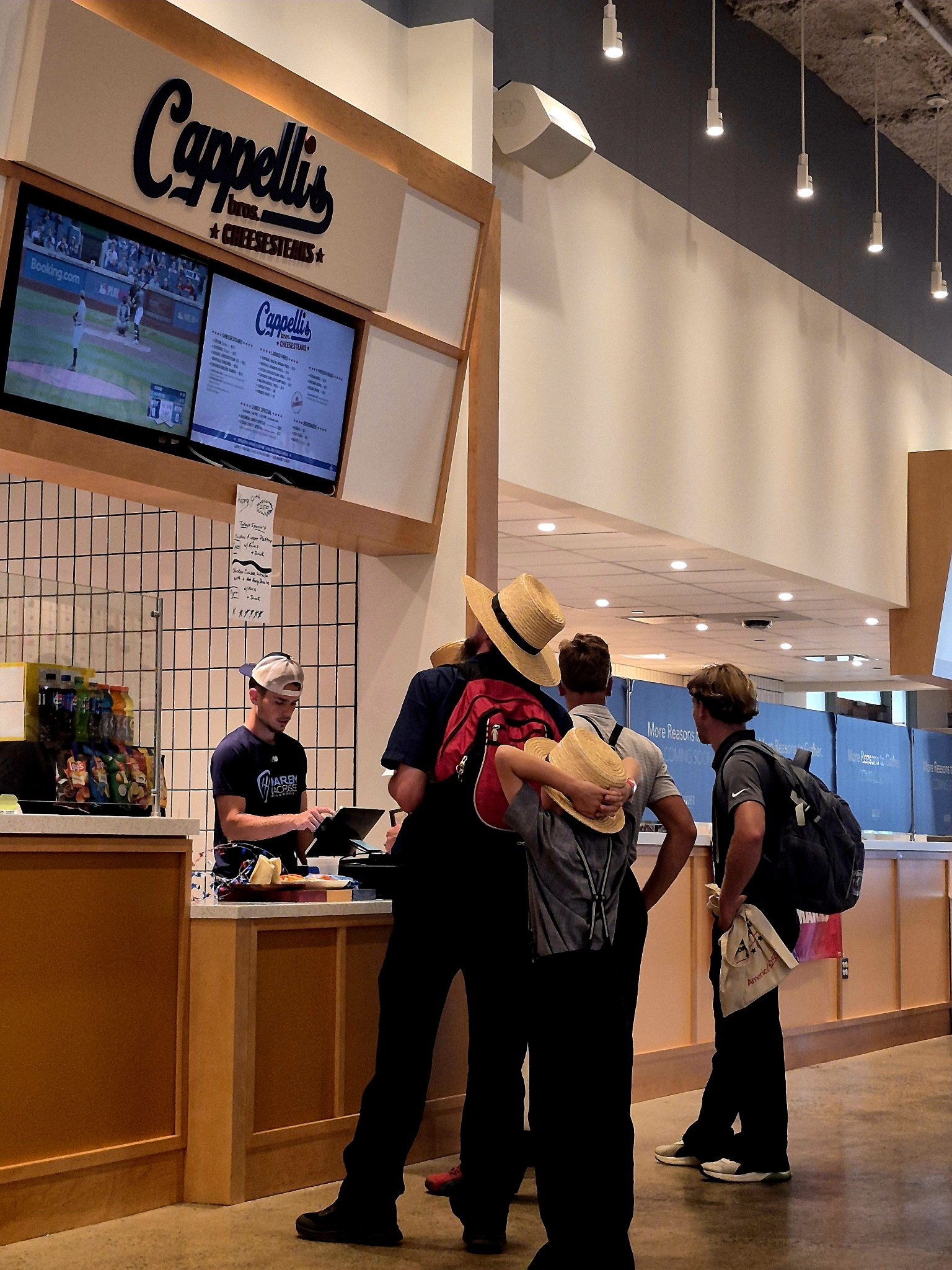 The Cappelli's Bros. stall at Gather Food Hall with customers ordering